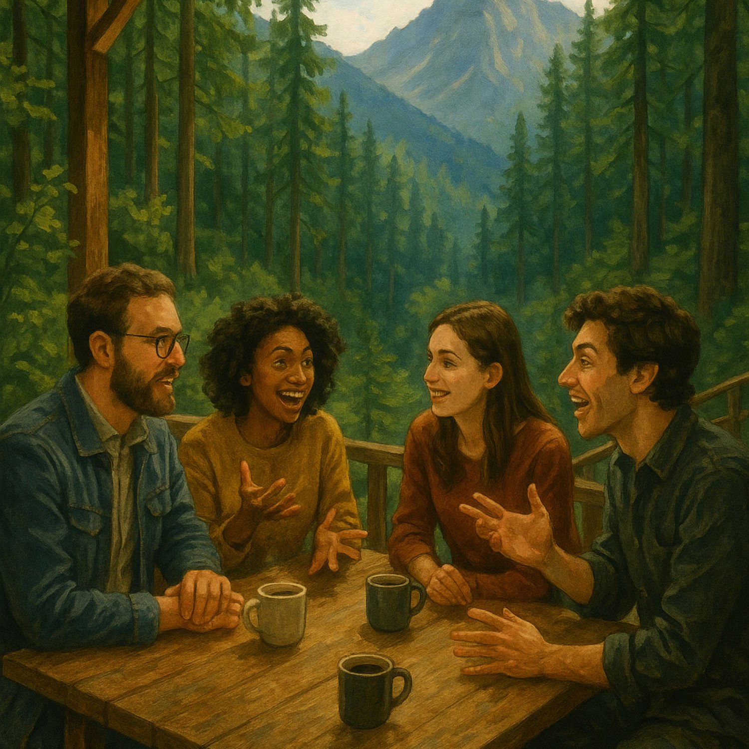 A lively discussion.